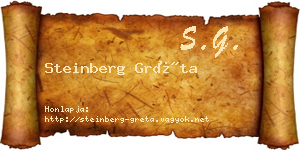 Steinberg Gréta névjegykártya